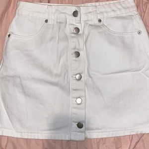 White Jean Skirt